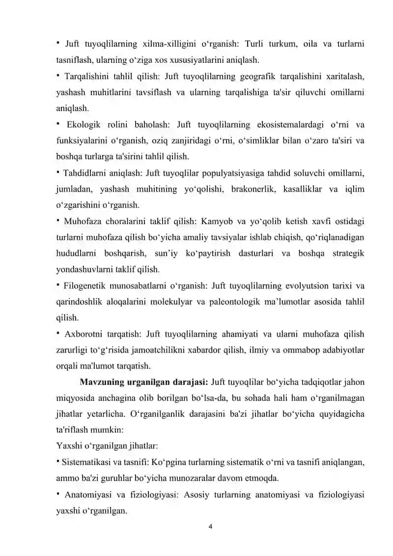 Juft tuyoqli sutemizuvchi hayvonlarning biologik va ekologik xususiyatlari 4