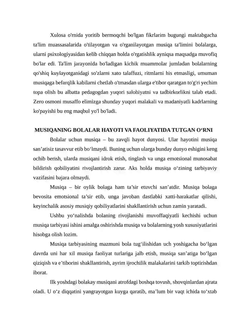 Bolalarni Mustaqil Musiqiy Faoliyatining Tengdoshlari Bilan Hamkorlikdagi O’rni 4