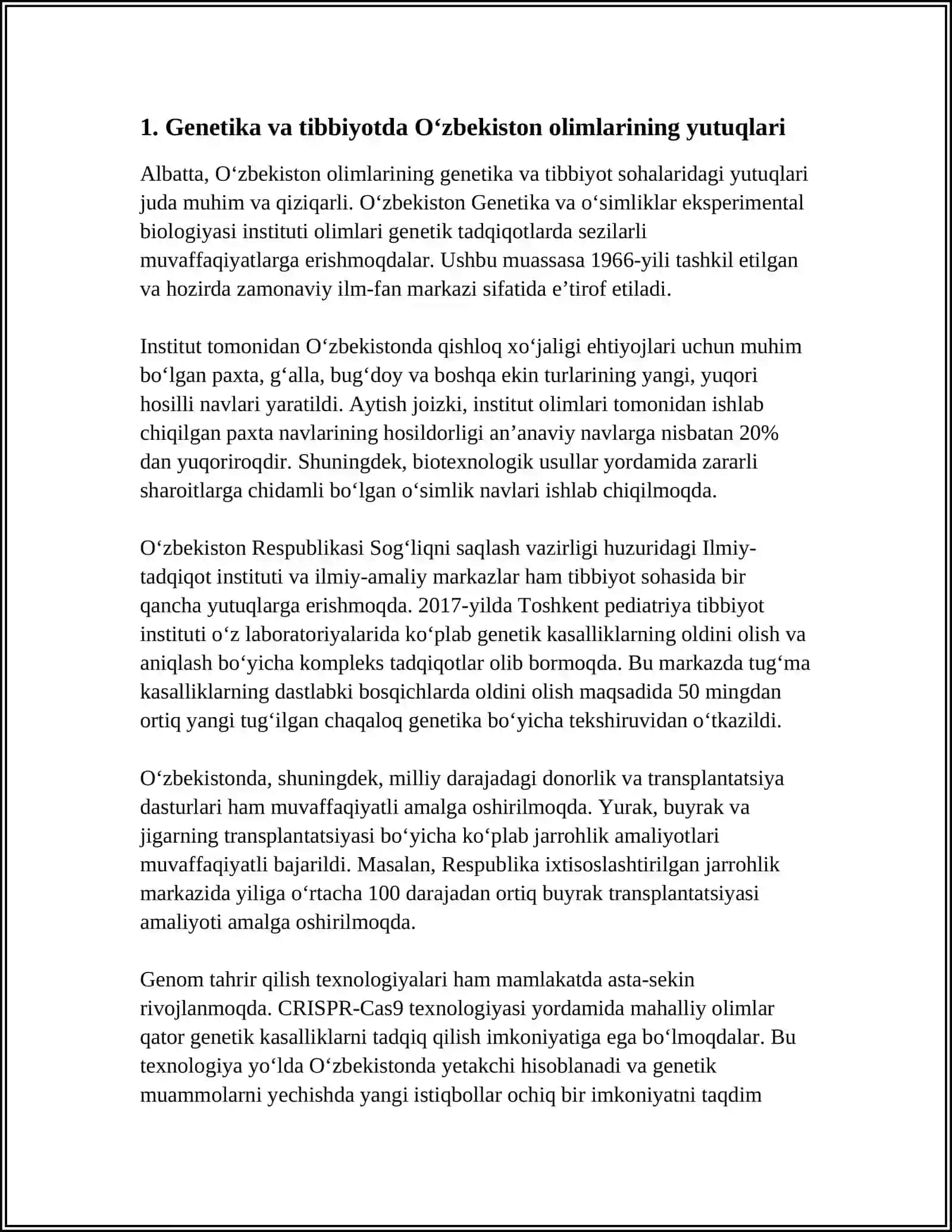 O'ZBEKISTON OLIMLARINING TIBBIYOTDAGI YUTUQLARI 4