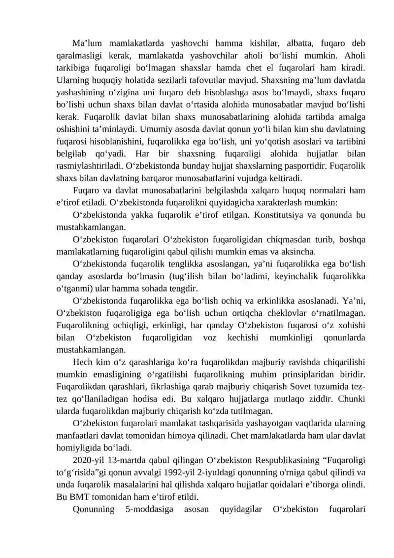 O‘zbekiston Respublikasi Konstitutsiyasida Insonning Shaxsiy va Siyosiy Huquqlari 4