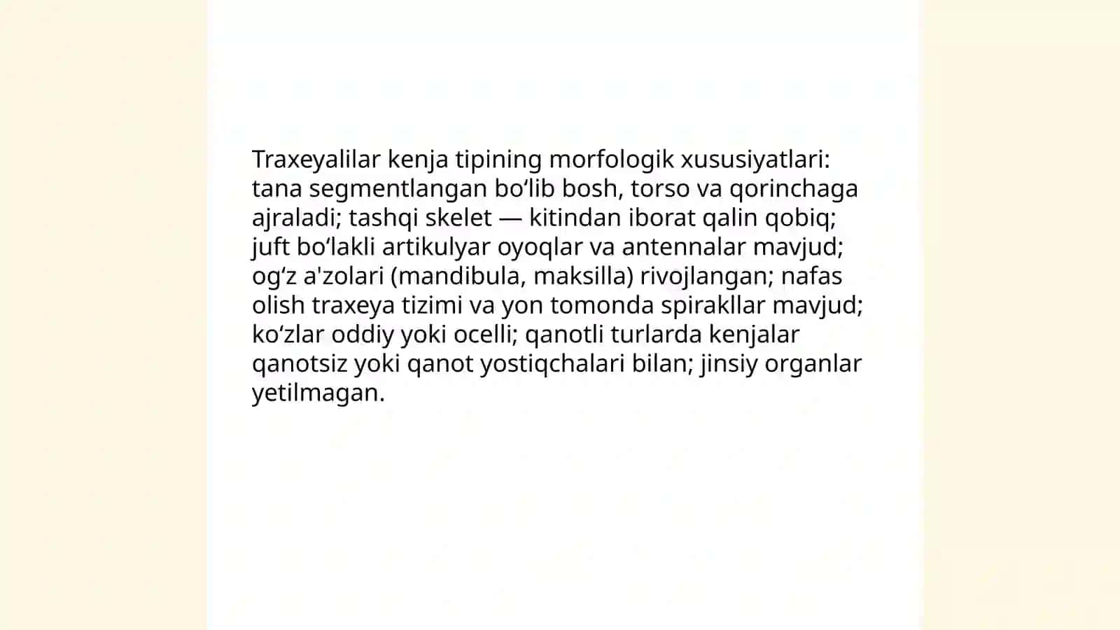 Traxeyalilar kenja tipi 4