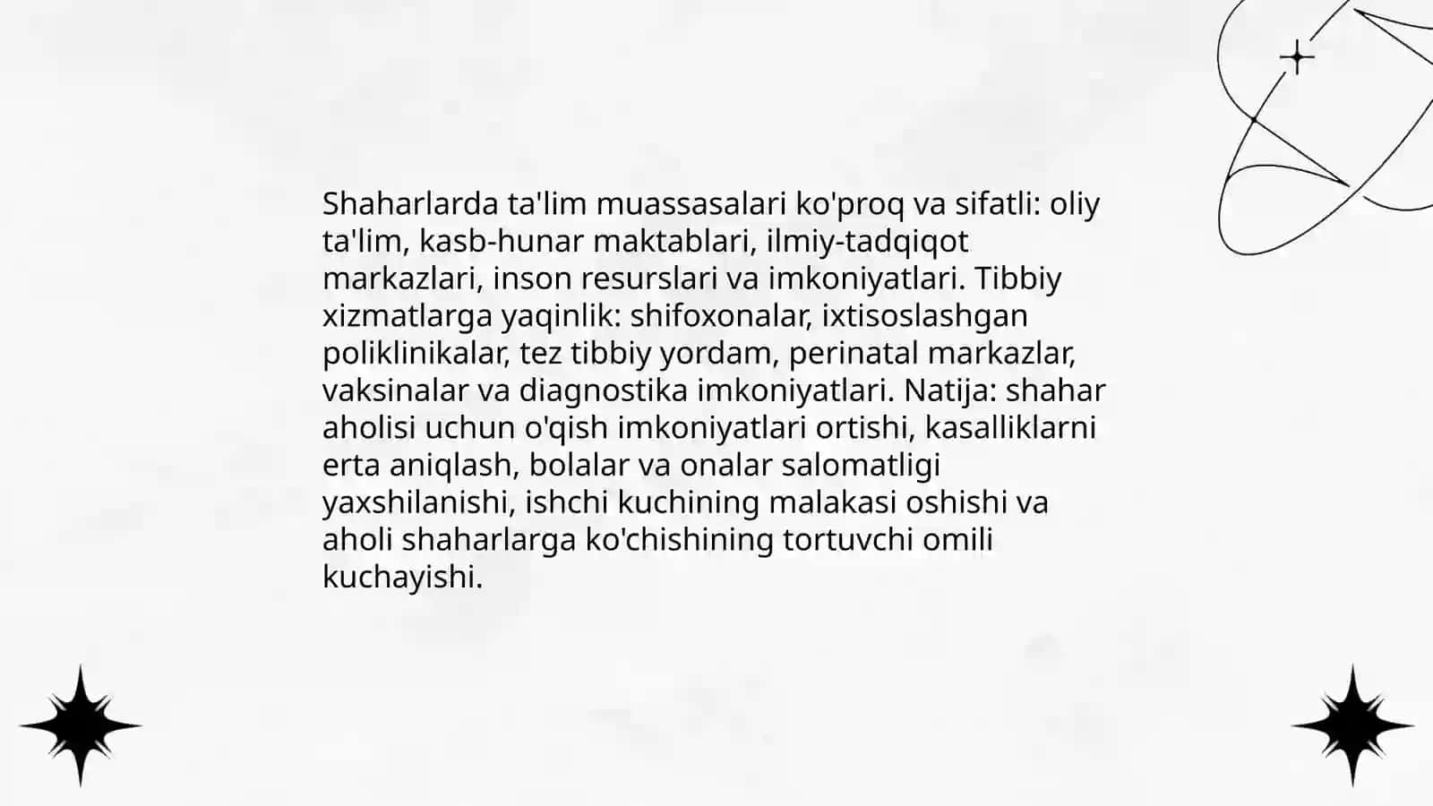 Urbanizatsiya: aholining shaharlarga kôchish sabab va oqibatlari 4
