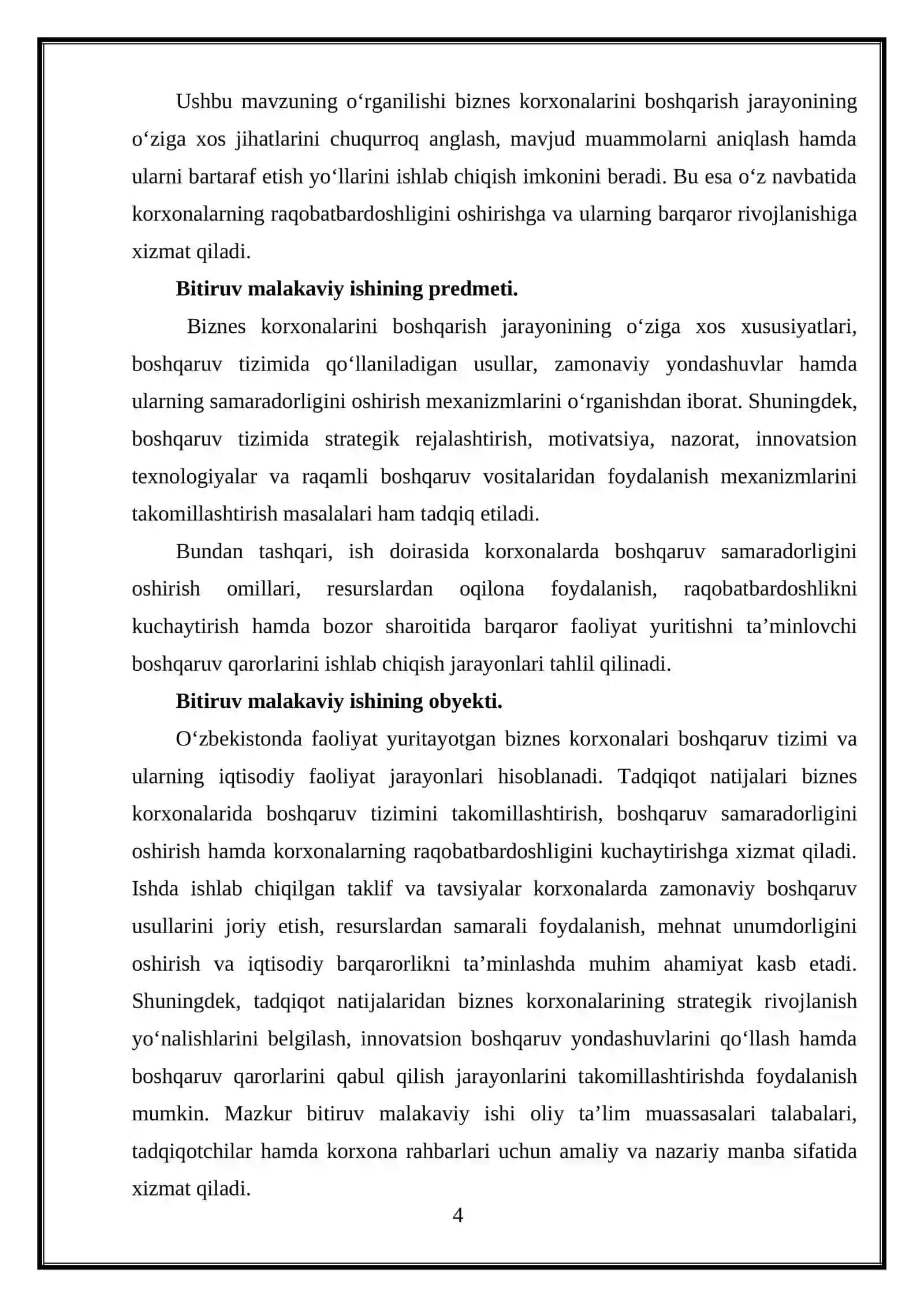 BIZNES KORXONALARINI BOSHQARISHNI O‘ZIGA XOS XUSUSIYATLARI 4