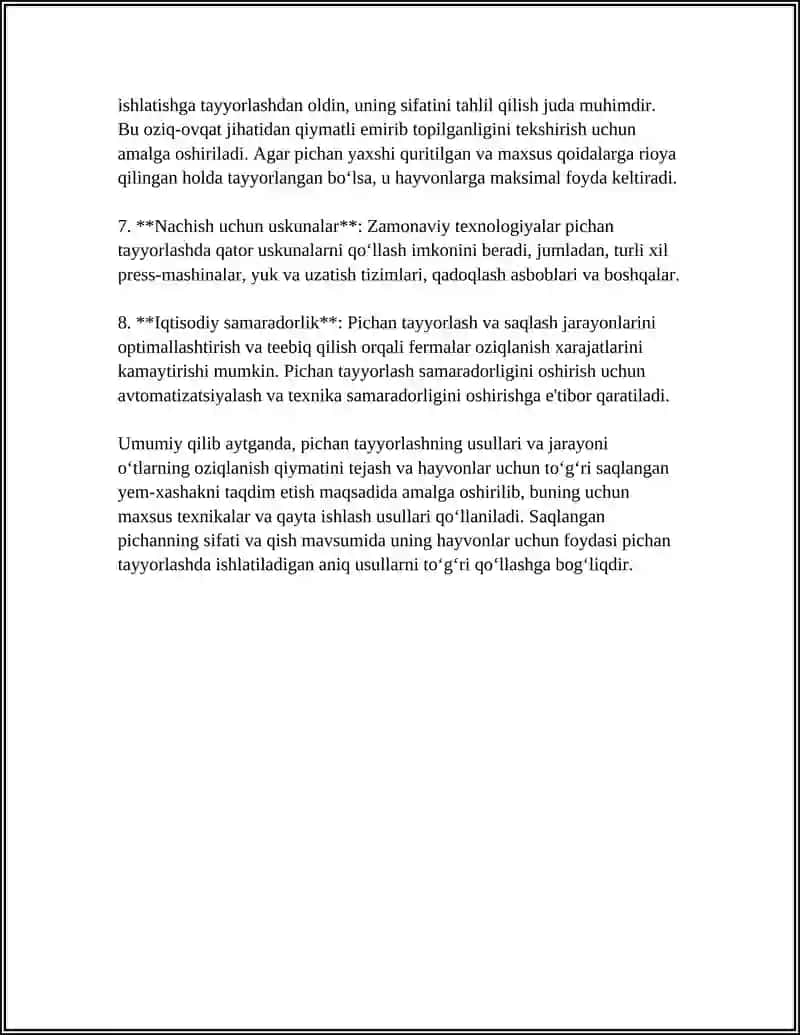 PICHAN TAYYORLASH TEXNOLOGIYASI 4