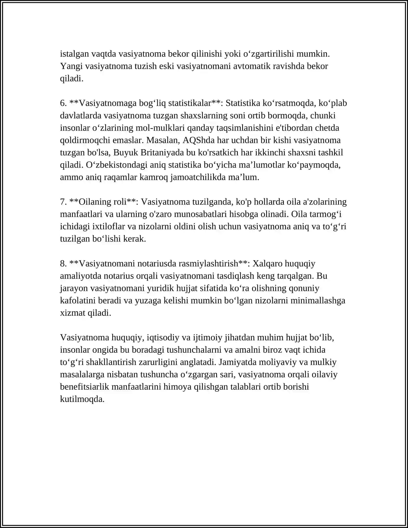Vasiyatnoma 4