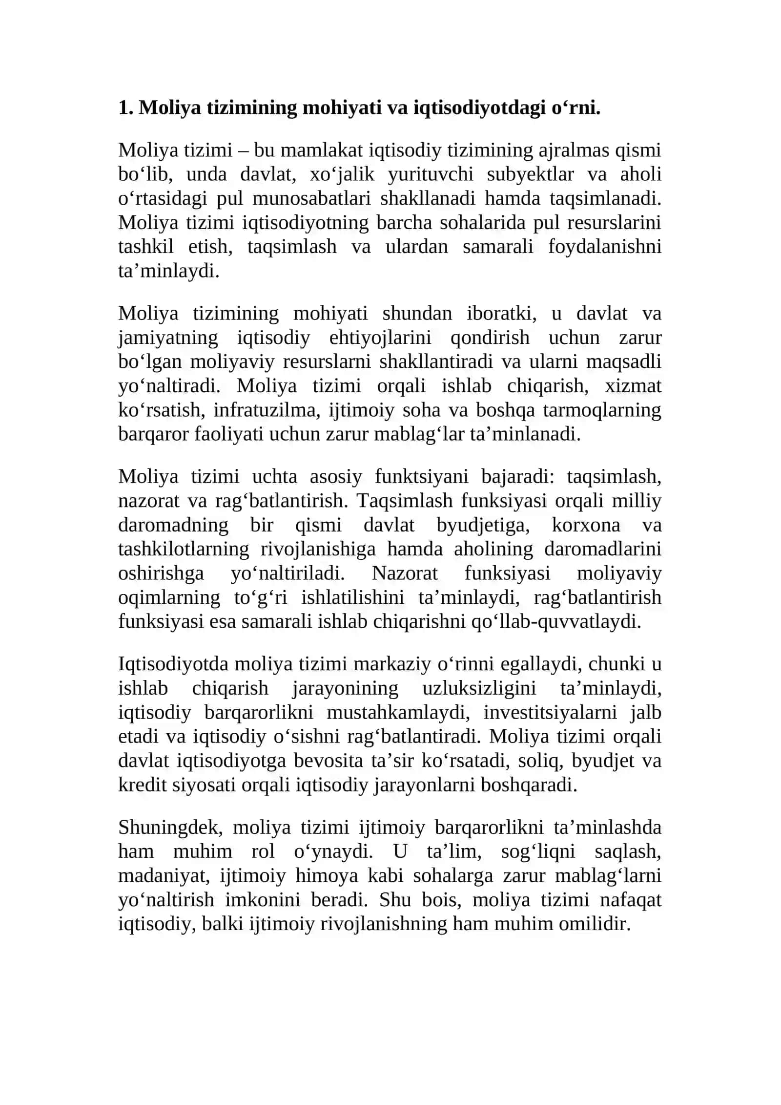 O'zbekiston Respublikasining moliya tizimi 4