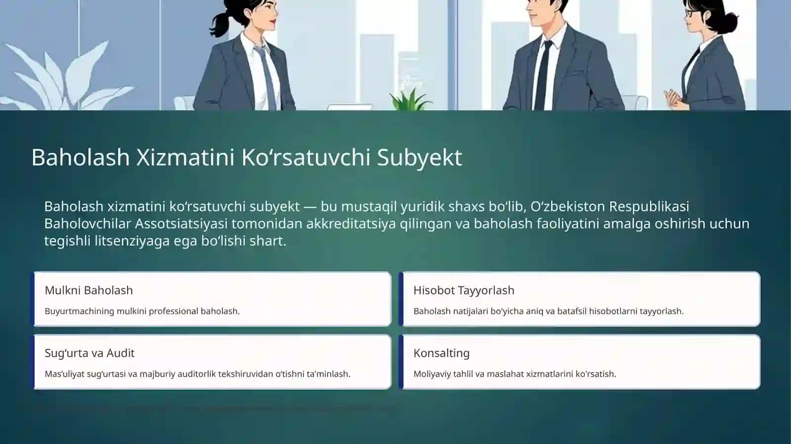 Baholash Xizmatini Ko'rsatuvchi Subyektlarda Buxgalteriya Hisobi 4
