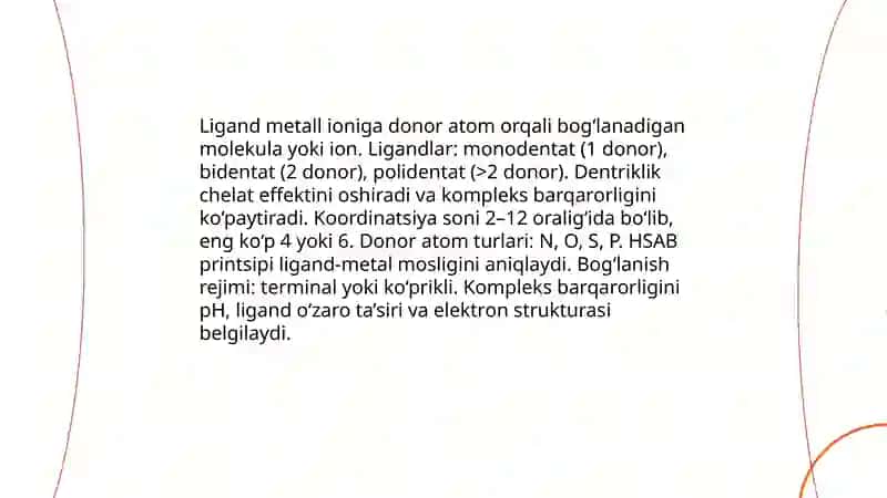 Kompleks birikmalar-biologik faol birikmalar 4