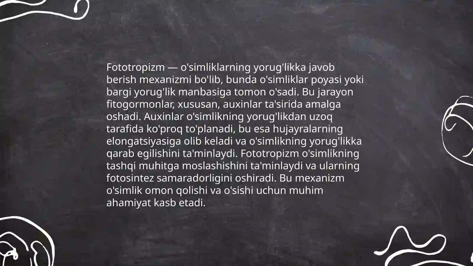 O’simliklardagi fototropizm,fotonastiya,geotropizm hodisalarini kuzatish haqida 4