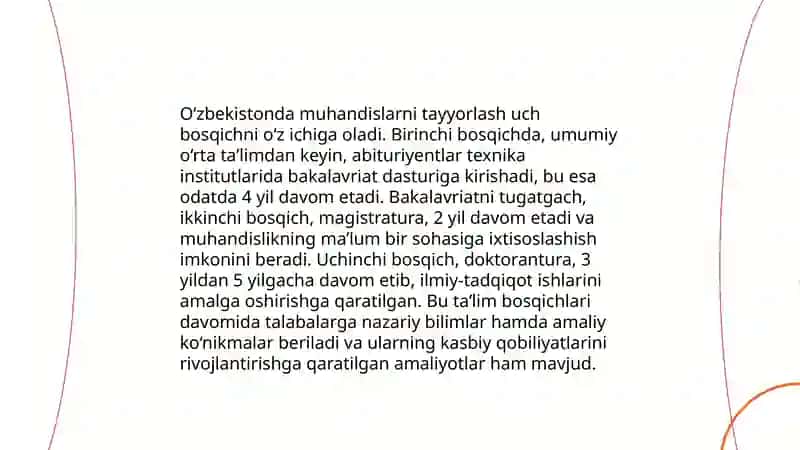 Muhandislik ta'limi tizimi 4