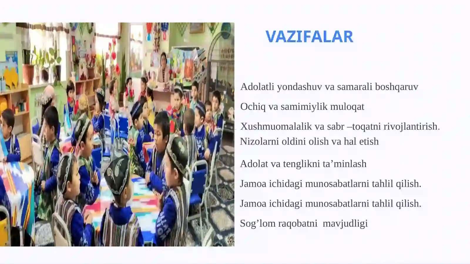 Maktabgacha ta’lim tashkilotlarida jamoa ichidagi munosabatlarni tartibga solish 4