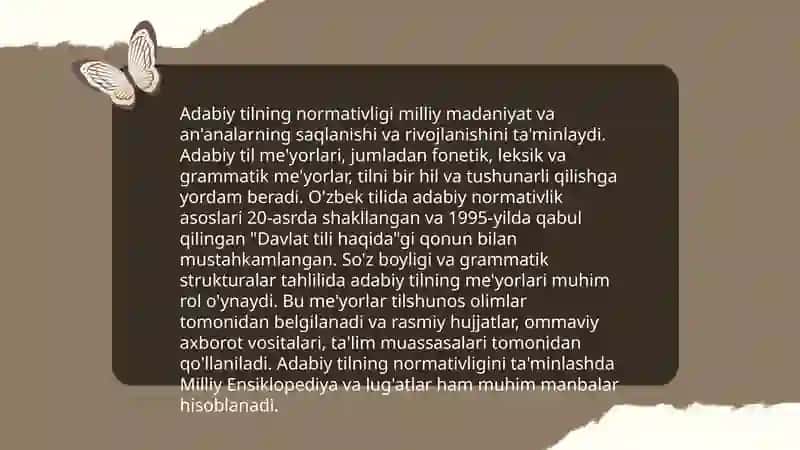 Adabiy tilning oʻziga xos xususiyatlari 4