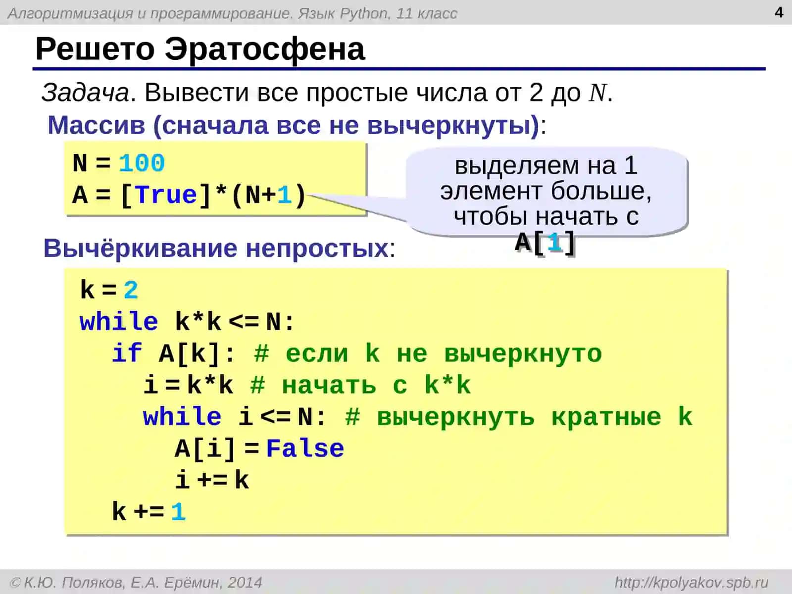Алгоритмизация и программирование. ЯзыкPython 4
