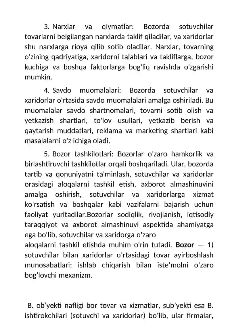 Bozor infratuzilmasi va uning unsurlari 4