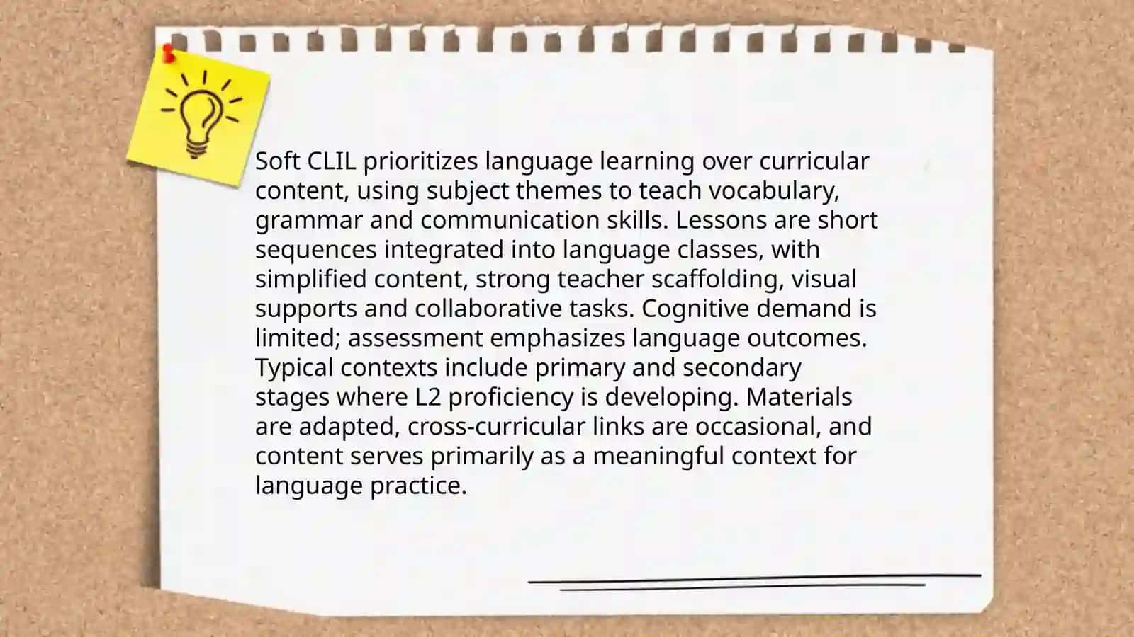 The different types of CLIL Applications 4