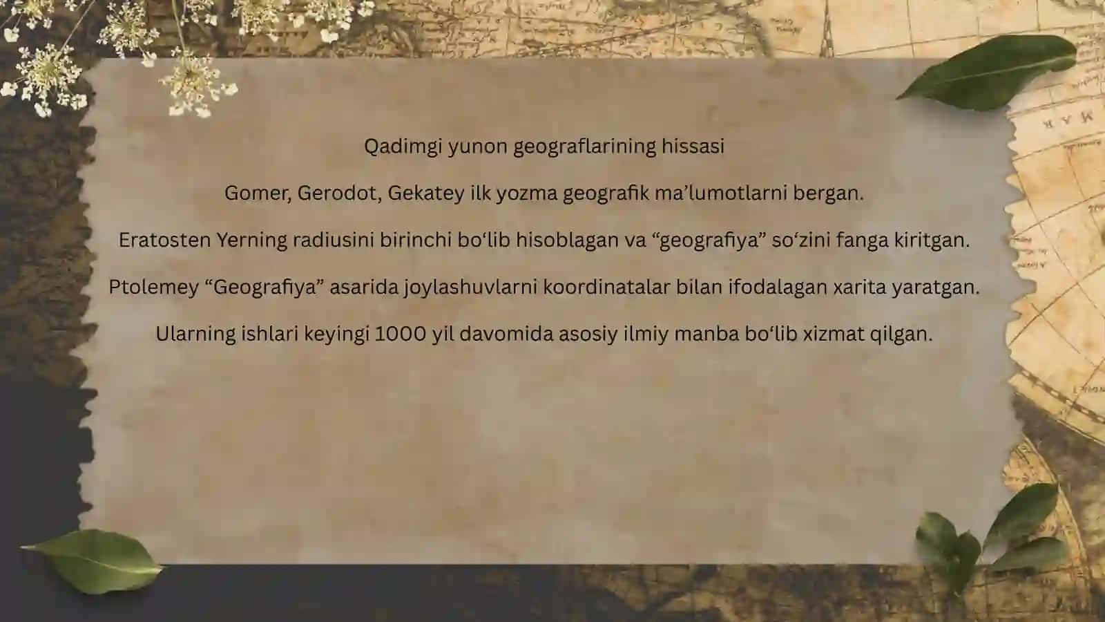 ANTIK DAVR TARIXIY GEOGRAFIYASI/ fan tarixiy geografiya/ 4
