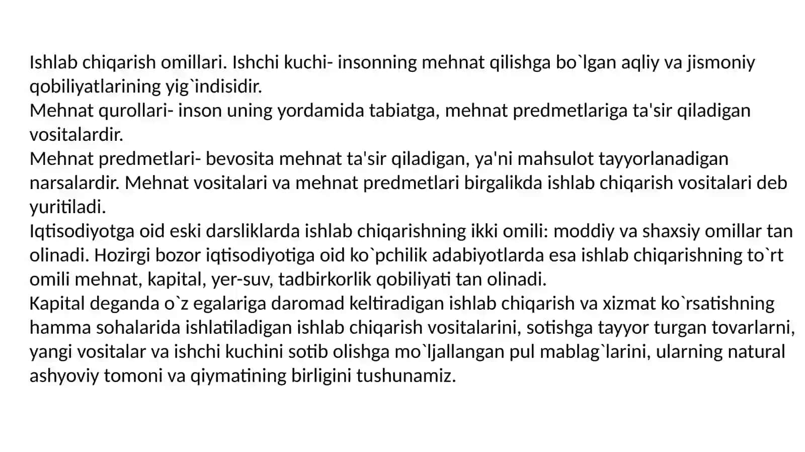 Resurslar kam yo'qmi? 4