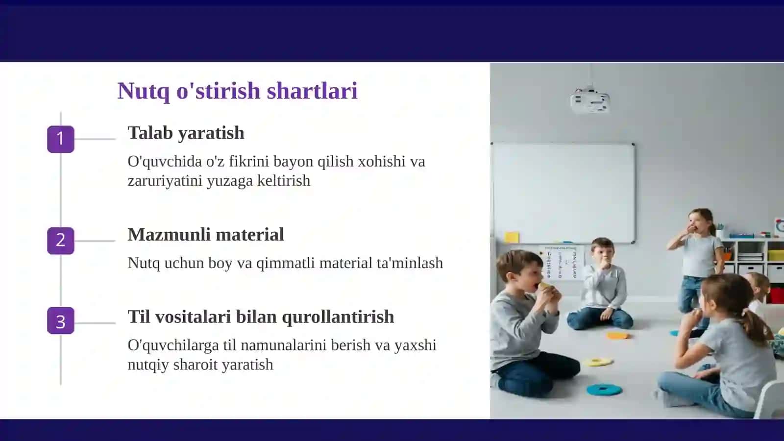 Kichik yoshdagi o‘quvchilar nutqini o‘stirish yo‘llari va vazifalari. Ona tili-o‘qish savodxonligi va uni o‘qitish metodikasi 4