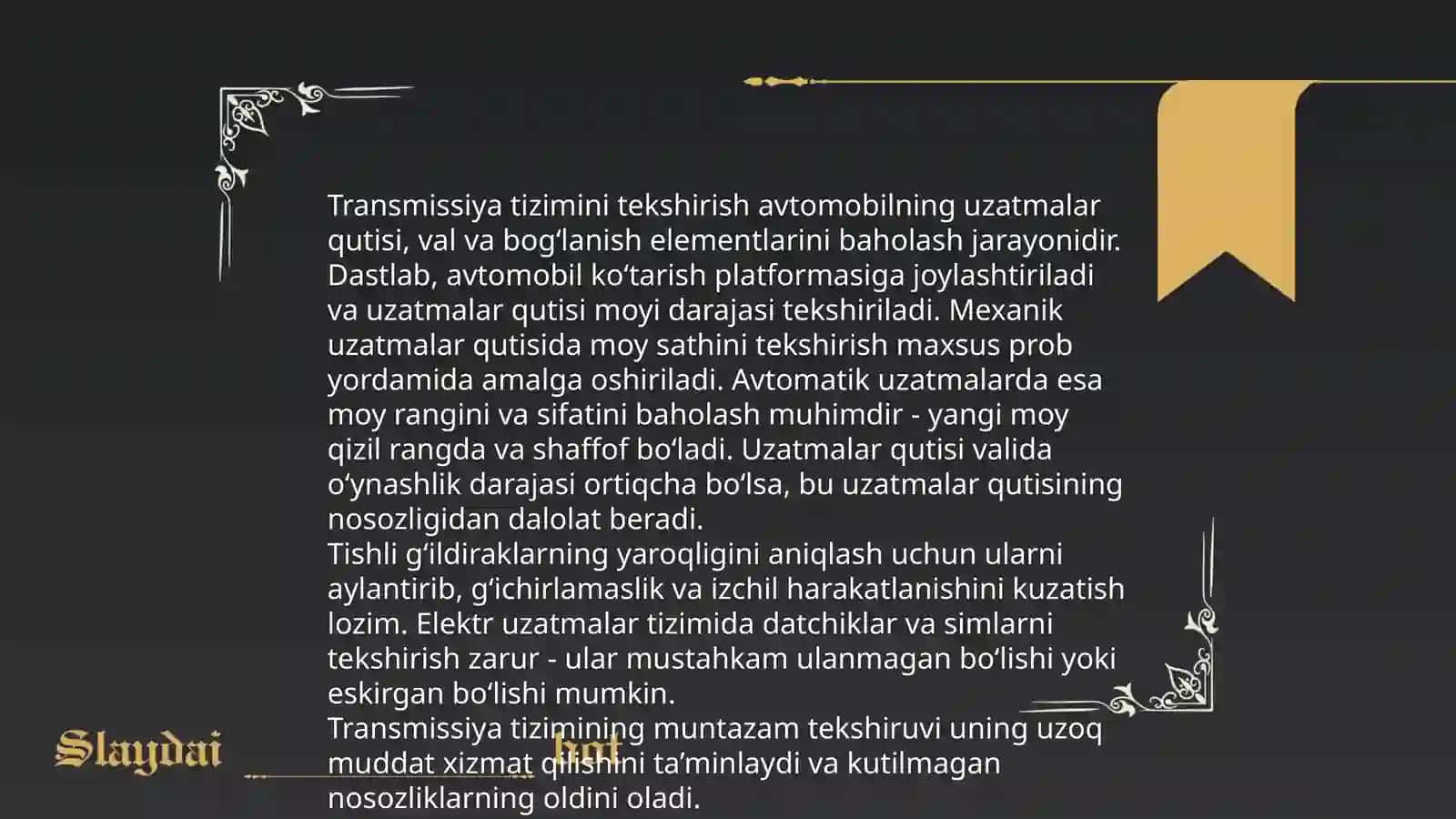 Avtomobillar ishonchliligini tekshirish 4