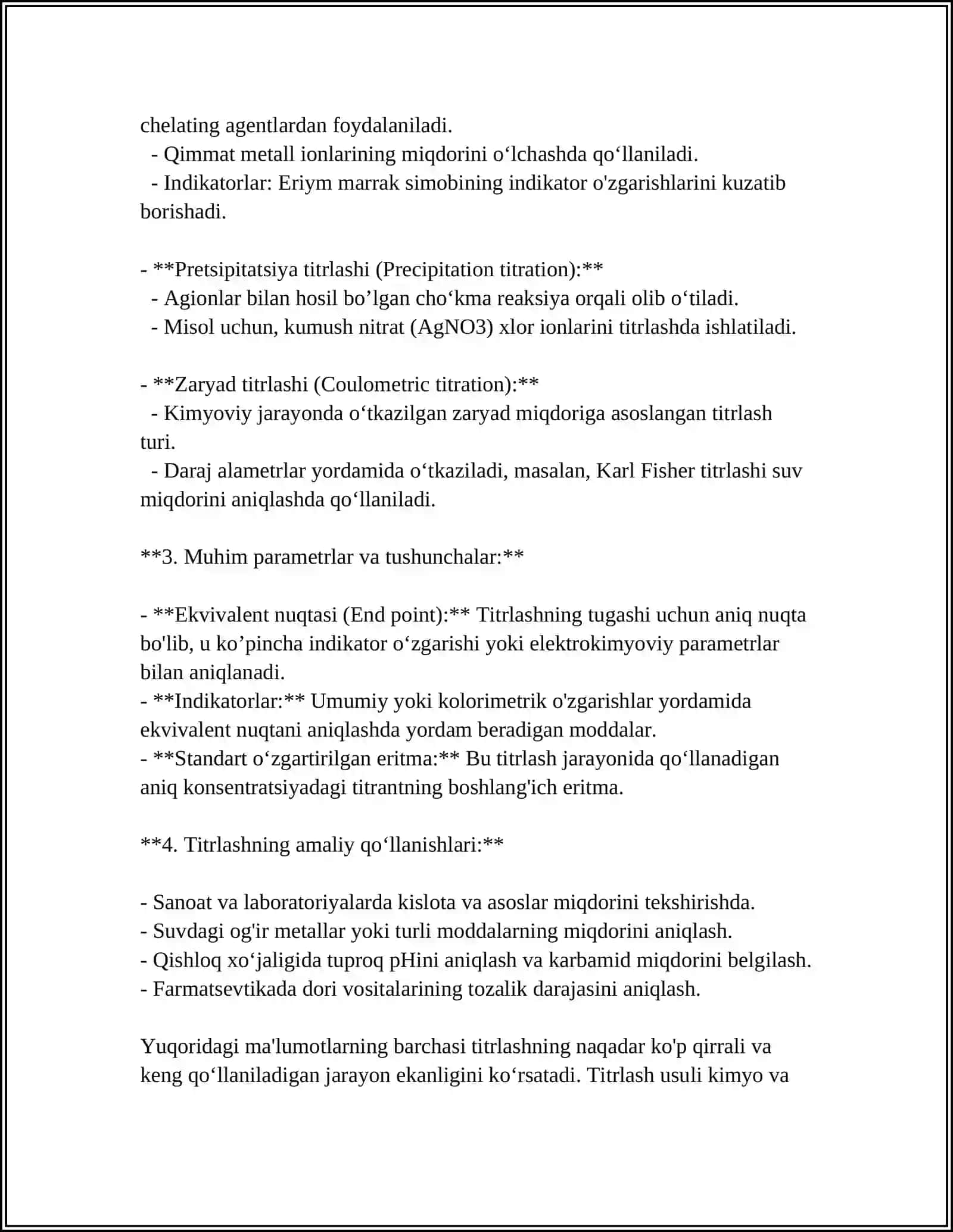 TITRAMETRIYA USULIDA SUVNING DOIMIY QATTIQLIGINI ANIQLASH 4