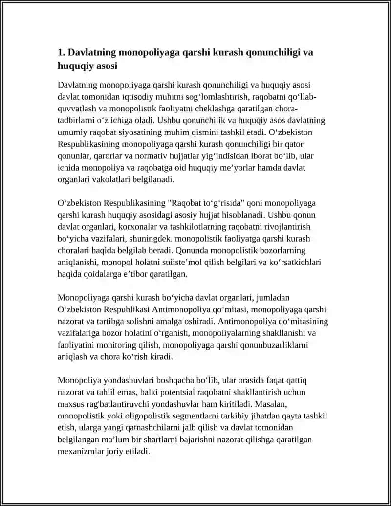 DAVLATNING MONOPOLIYAGA QARSHI KURASH VA RAQOBAT SIYOSATI 4