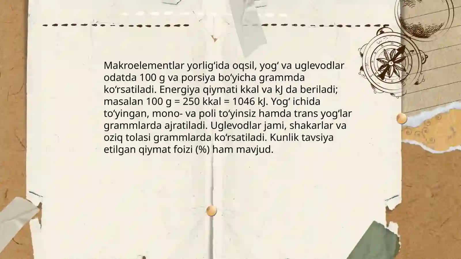 Oziq-ovqat mahsulotlarining tarkibi, foydali va zararli xususiyatlarini yorliqlari orqali o‘rganish 4