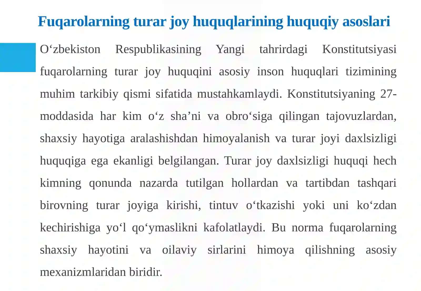 Fuqarolarning turarjoy huquqlariga taalluqli, kommunal xizmat va obodonlashtirish sohasidagi ma’muriy huquqbuzarliklar tarkibi 4
