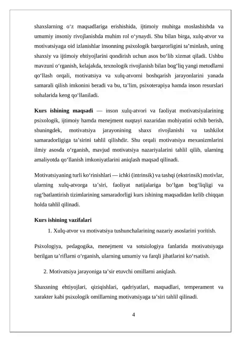 Xulq-atvor va faoliyat motivatsiyalari 4