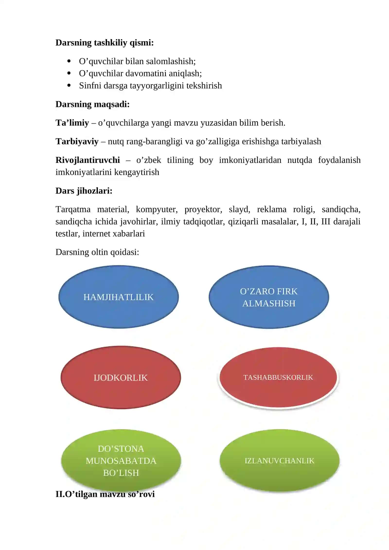 2-sinf ona tili. Shaxs va narsani nomini bildirgan so'zlar. Matematika fanlar otasi suhbat. Dars ishlanma 4
