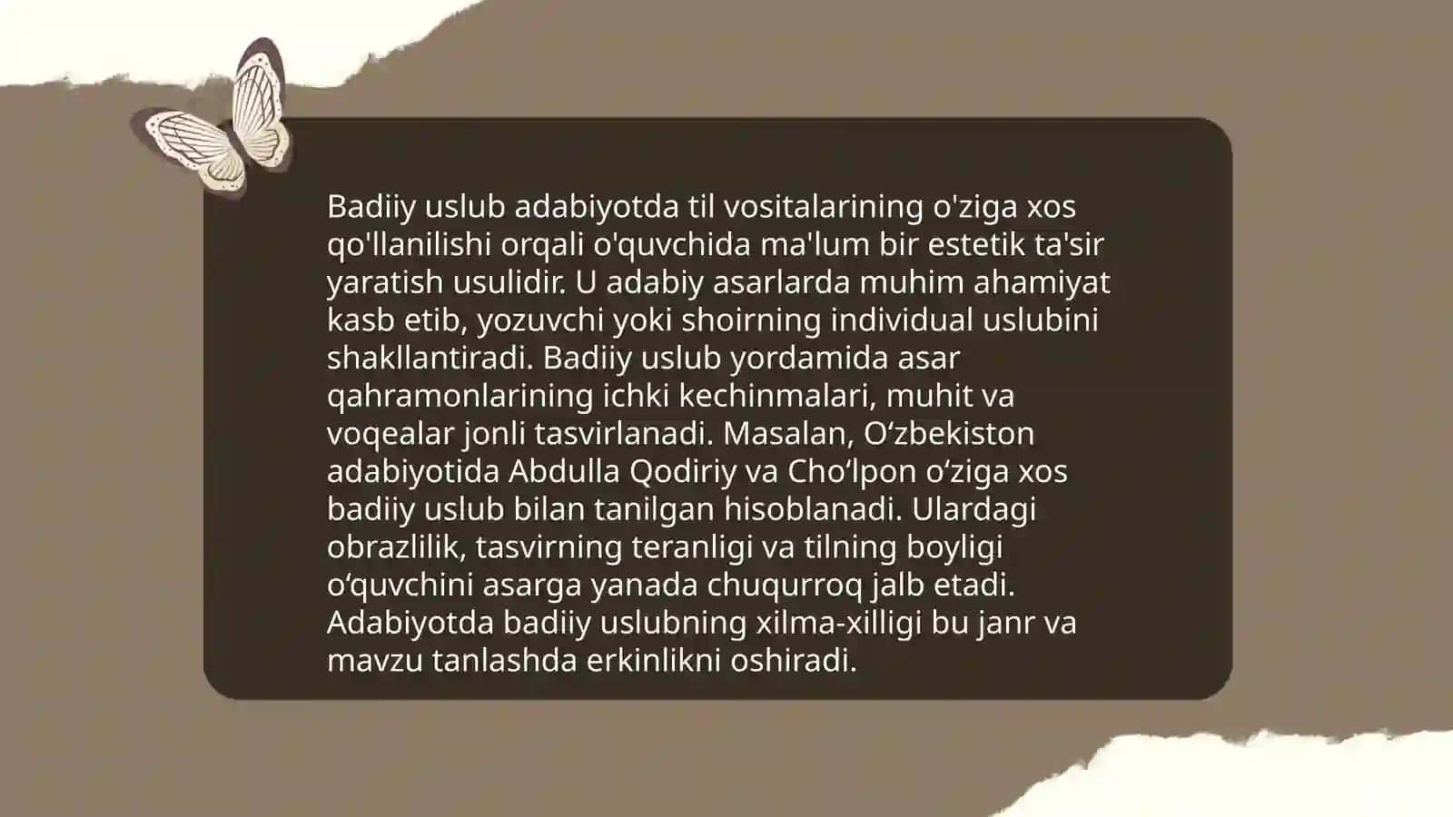 Badiy uslubning asosiy xususiyatlari 4