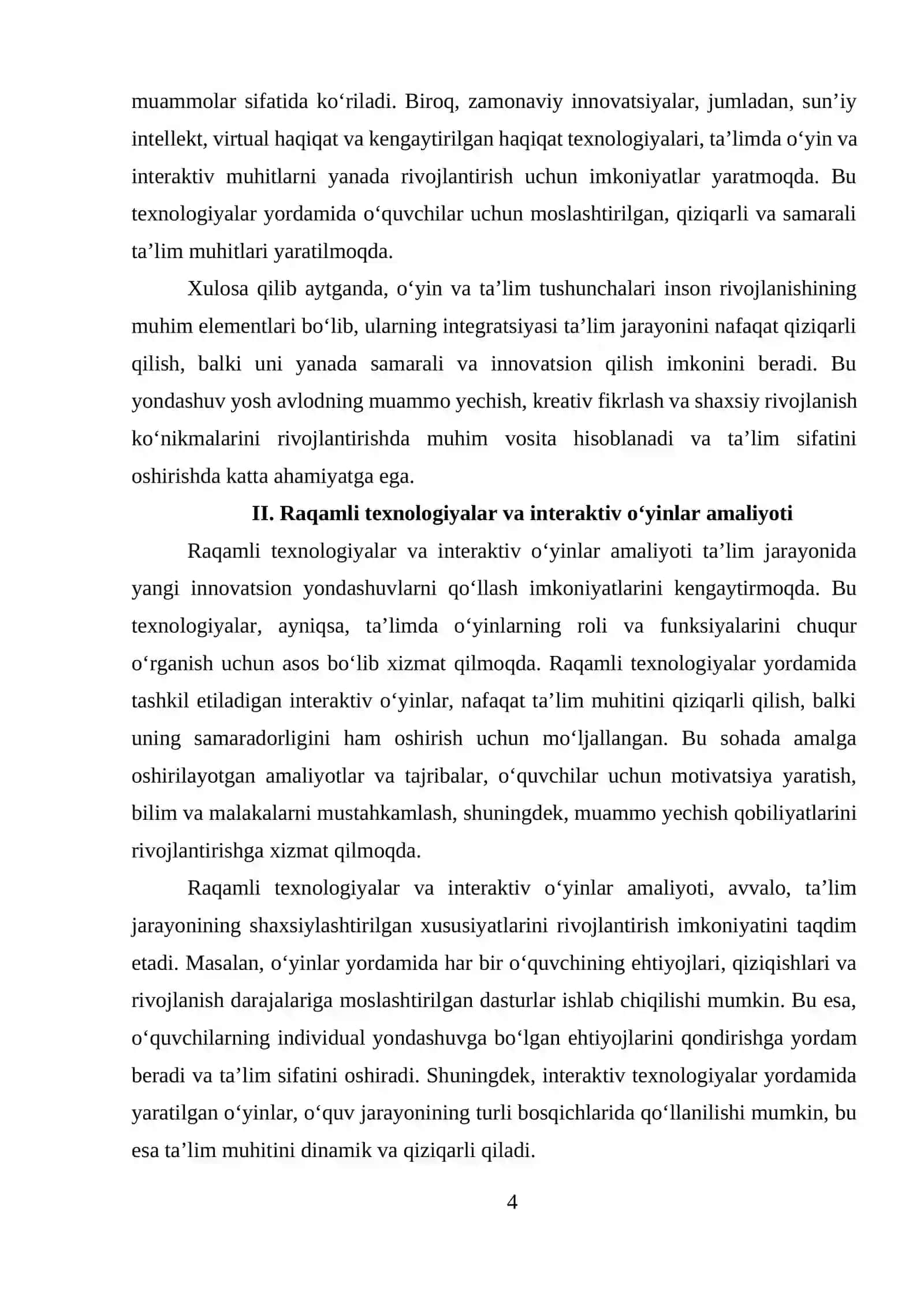 Ta’limni raqamlashtirish sharoitida o‘yin faoliyatini tashkil etish 4