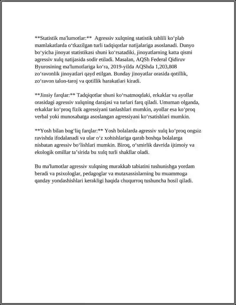 Agressiv xulqning psixologik tahlili 4