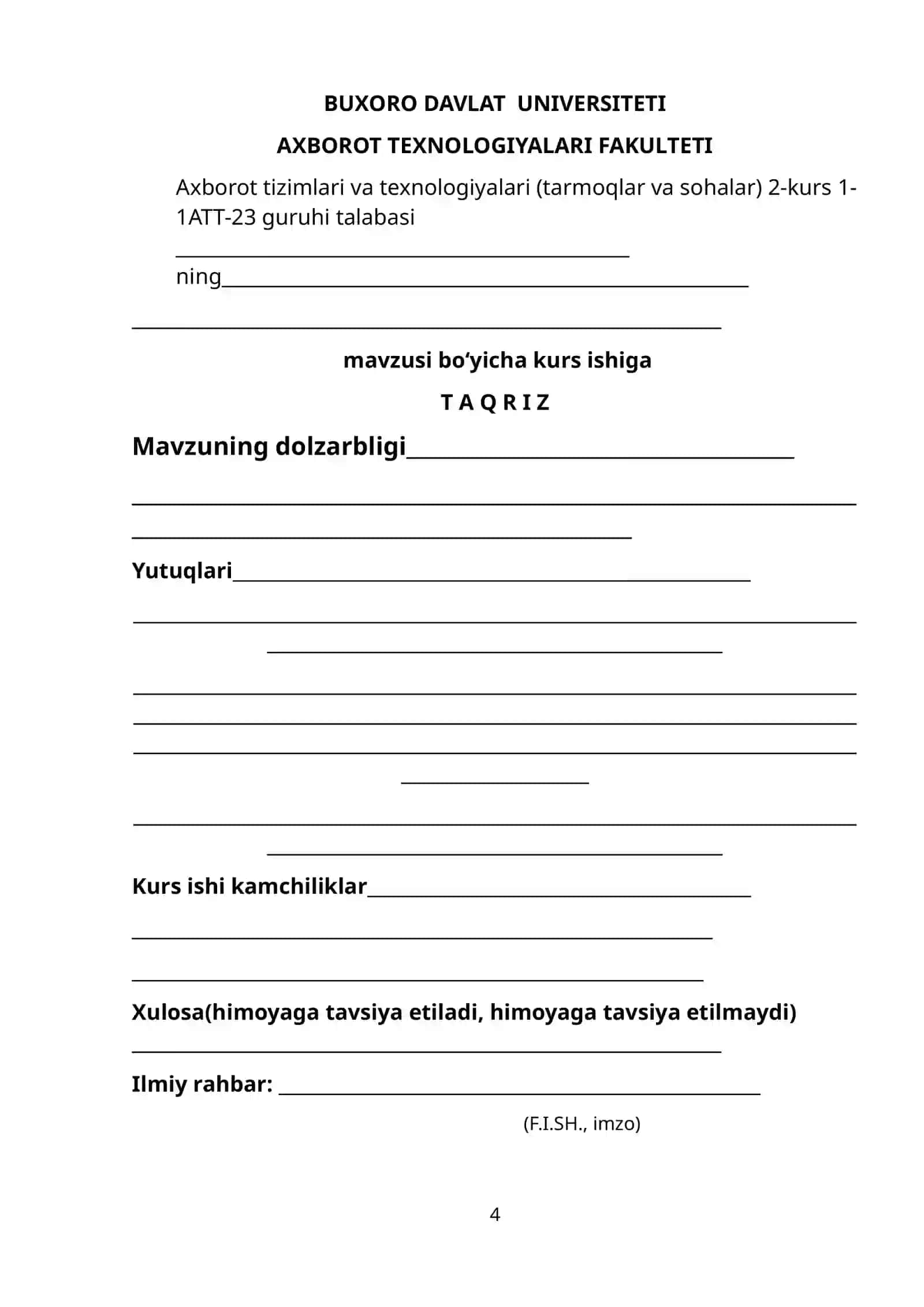 DASTURLASH TEXNOLOGIYALARI 4