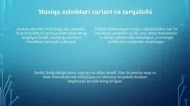 Kushon davrida musiqiy madaniy hayot 4