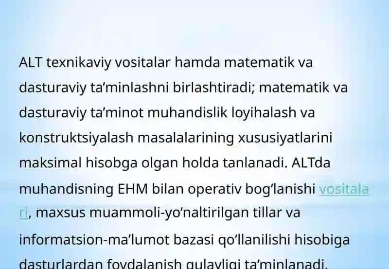 Maruza: Avtomatlashtirilgan loyihalashtizimlari 4