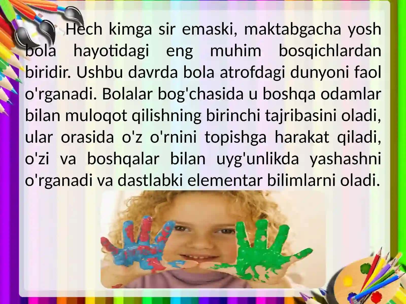 Rivojlanishida nuqsoni bo‘lgan bolalar bilan ishlashda art terapiya vositalari 4