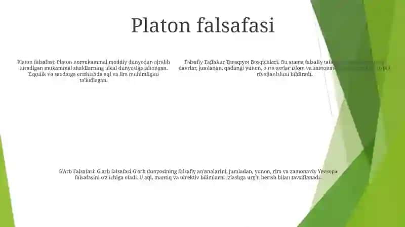 Falsafiy Taffakur Taraqiyot Bosqichlari.G'Arb Falsafasi 4