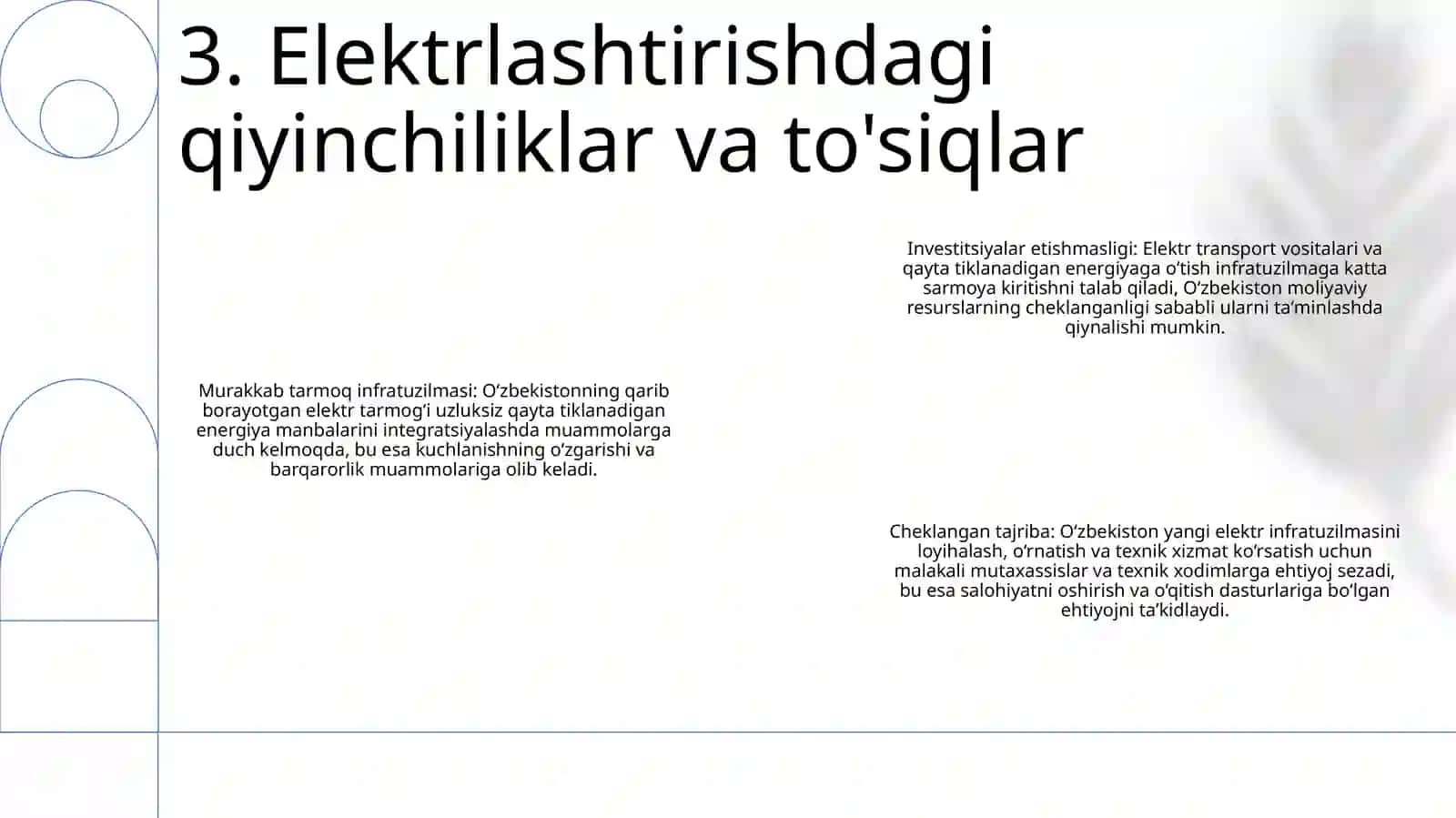 Òzbekistonda Elektrlashtirish Istiqbollari 4