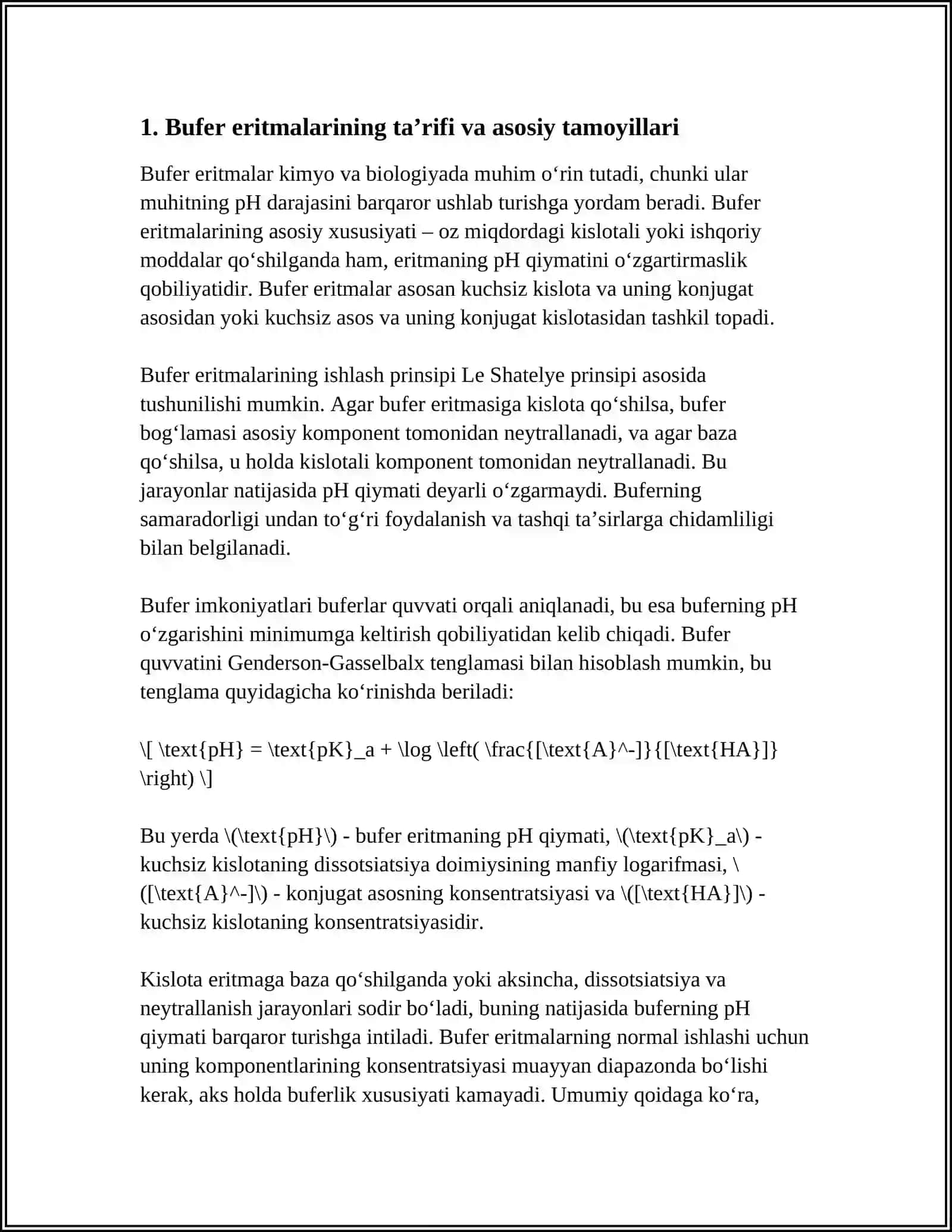BUFER ERITMALAR.TITRLASH EGRI CHIZIQLARI.GONDERSIN GASELBAX TENGLAMASI 4