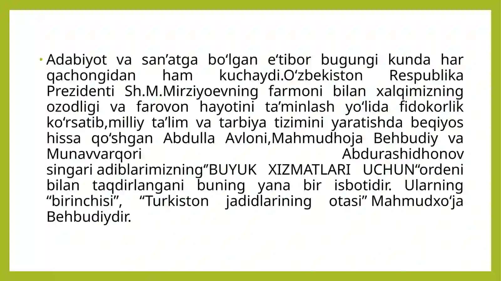 Pedagogika nazariyasi va tarixi fanidan taqdimoti 4