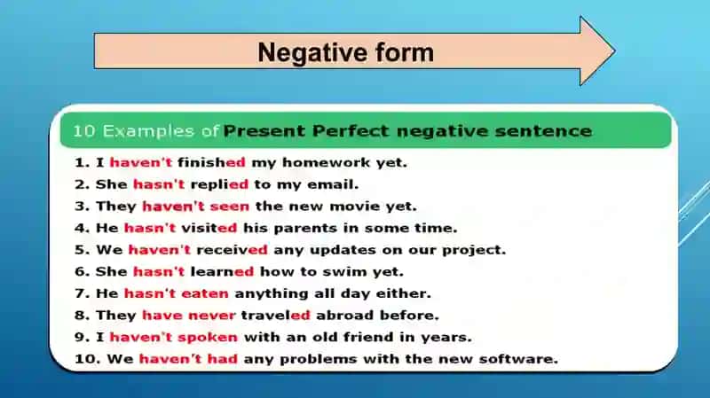 PRESENT PERFECT 4
