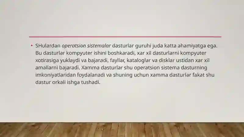 Operatsion tizimlar (sistemalar) 4