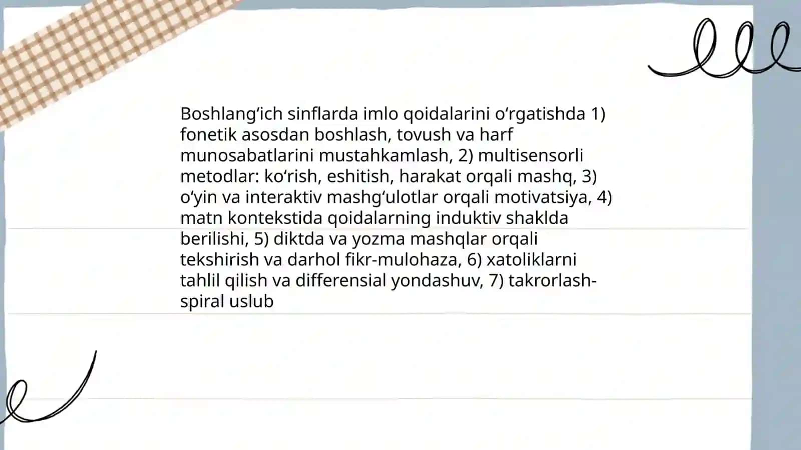 Imlo qoidalarini ta'lim bo'g'inlariga moslashtirish prinsiplari 4