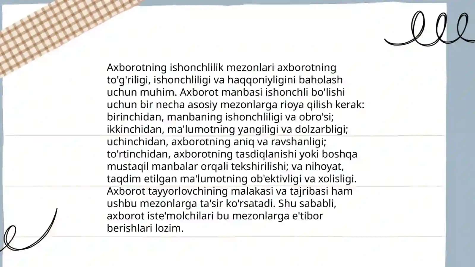 Axborot turlari va ishonchliligi 4
