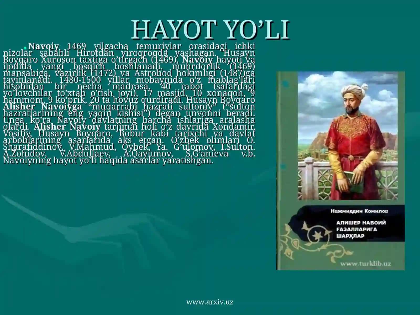 A L I S H E RN A V O I Y(1441 - 1501) 4