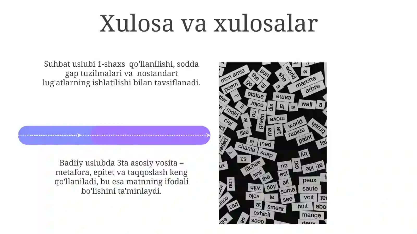 Nutq uslublari. So‘zlashuv va badiiy uslub 4