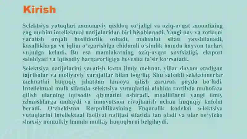 SELEKTSIYA YUTUQLARI 4