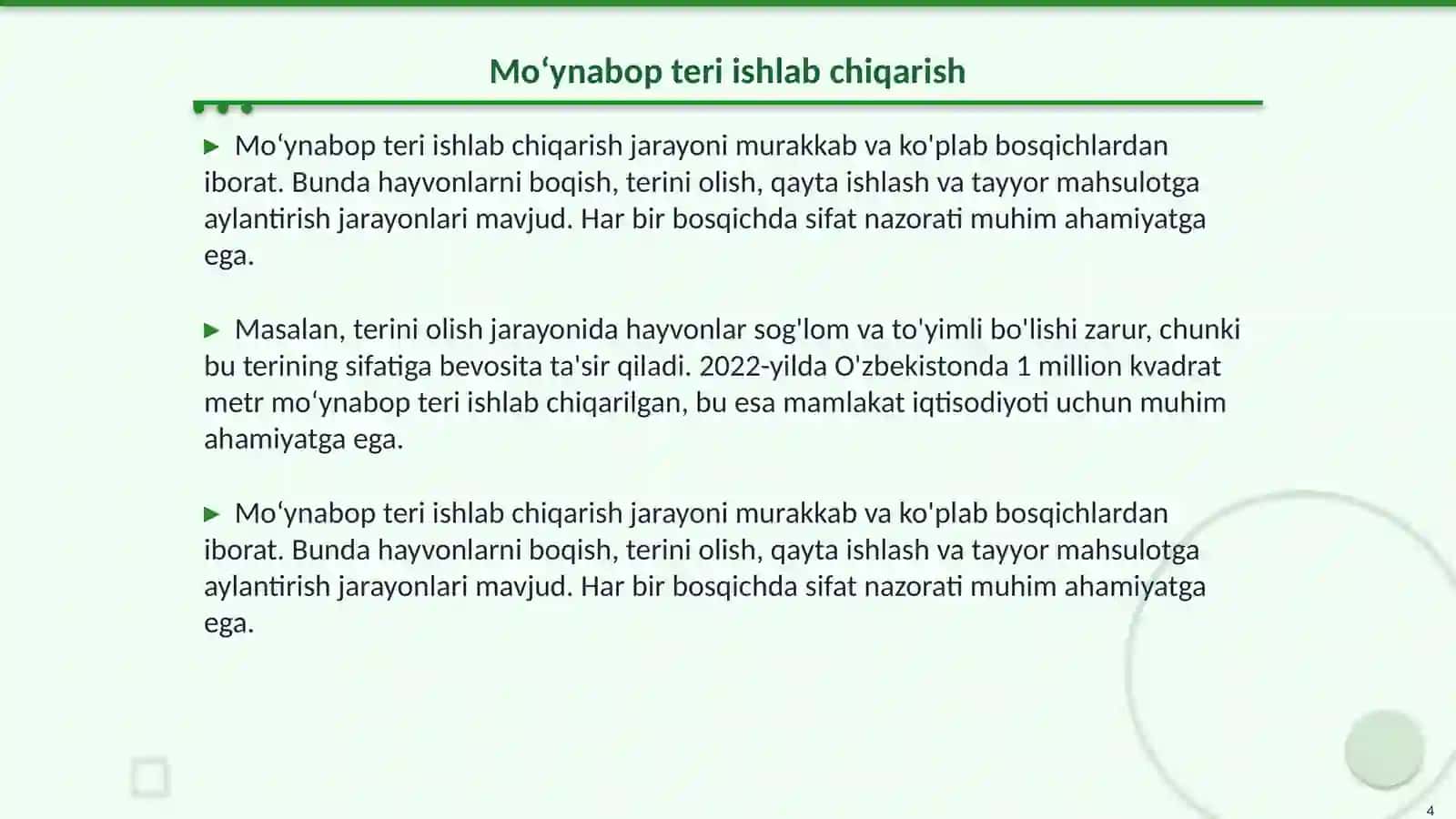 Charimbop poʻstinbop va moʻynabop teri tovarshunosligi 4