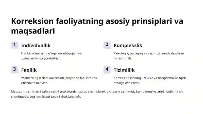 Oʻsmirlik va ilk oʻspirinlik davrida korreksion faoliyatning oʻziga xosligi 4