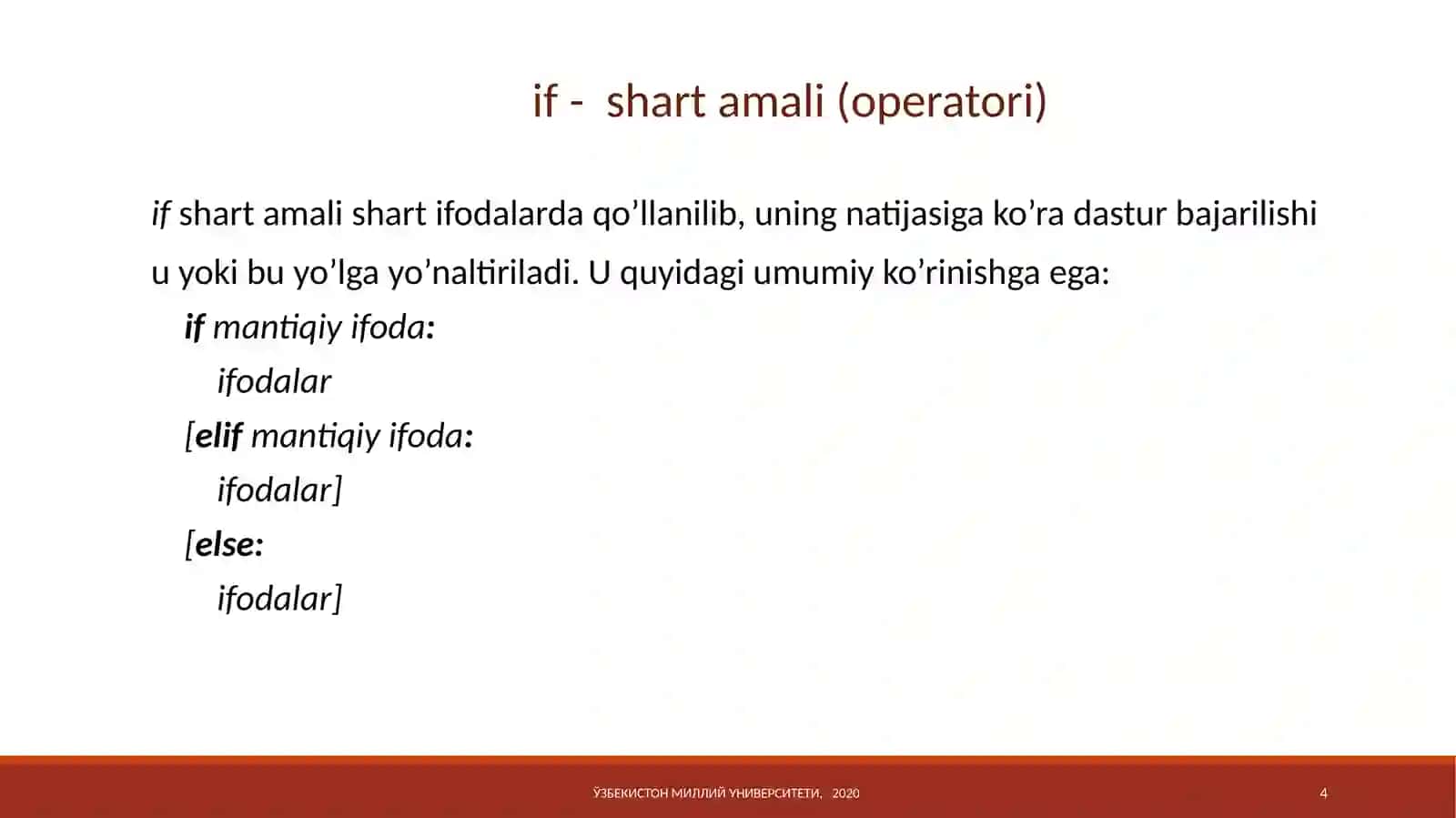 Pythondasturlashtili 4
